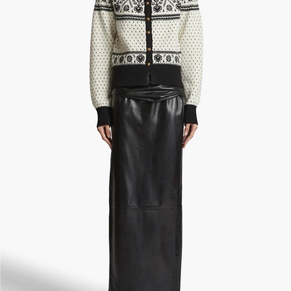 KHAITE Black and Cream Patterned Cardigan - Picture 8 of 8